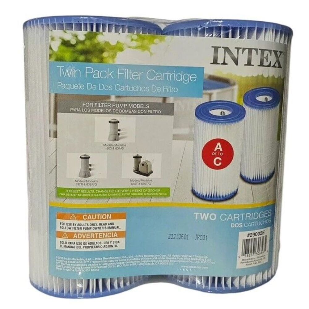 Intex Pool‎ Pump Filter Cartridge 2 Pack Type A or C Filter Cartridge Brand New